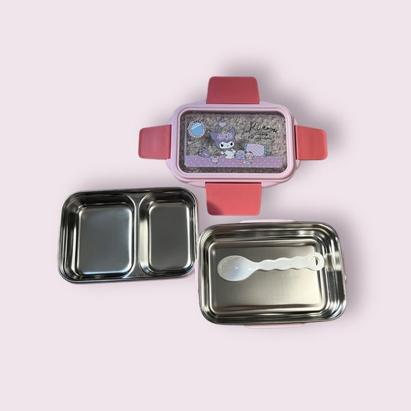 Kawaii Sanrio Kuromi Stainless Steel Double Lunch Box Layer Bento Box - Picture 2 of 5
